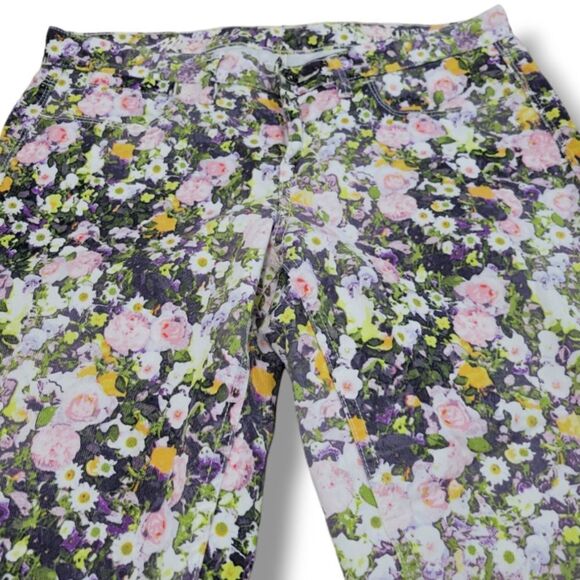 Madewell Jeans Size 29 30x28 Madewell Skinny Skinny Ankle Jeans  Stretch Floral - Picture 3 of 7